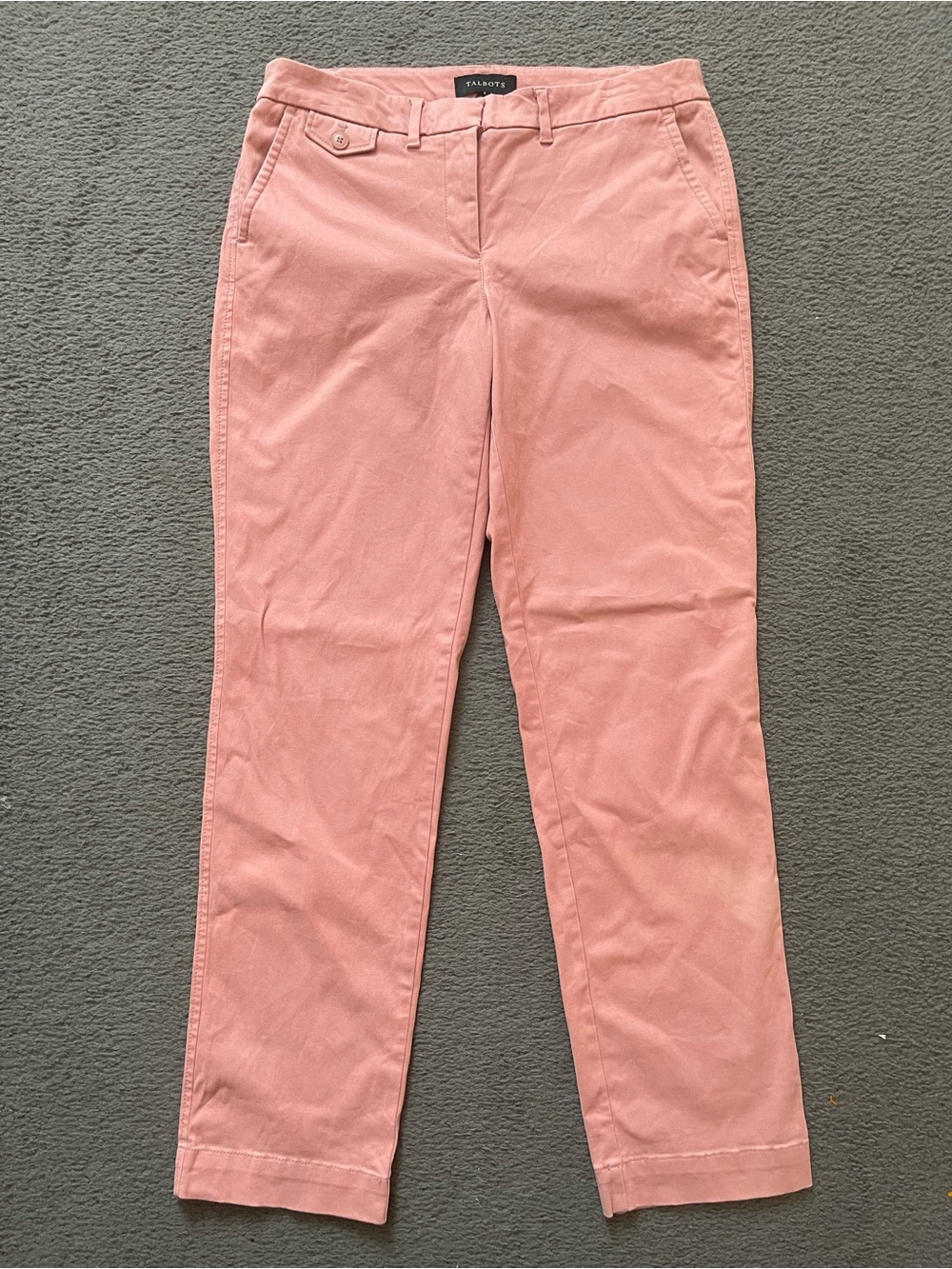 Talbots coral Straight-Leg Chino Pants